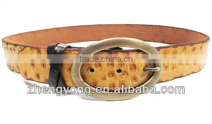 ZY-11191 2014 ostrich belt,leather for belts,leather belt factory