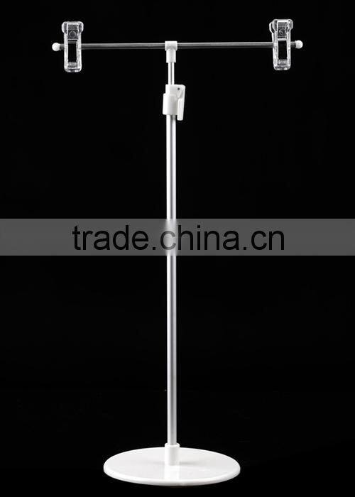 Height Adjustable Supermarket Advertising Clip Display