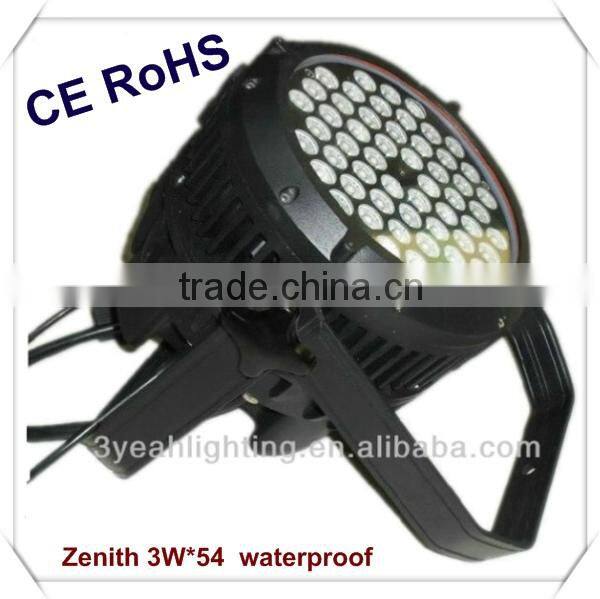 Hot-sale Rgbw 3w*54 Par Light/Outdoor Waterproof Led Light Ip65