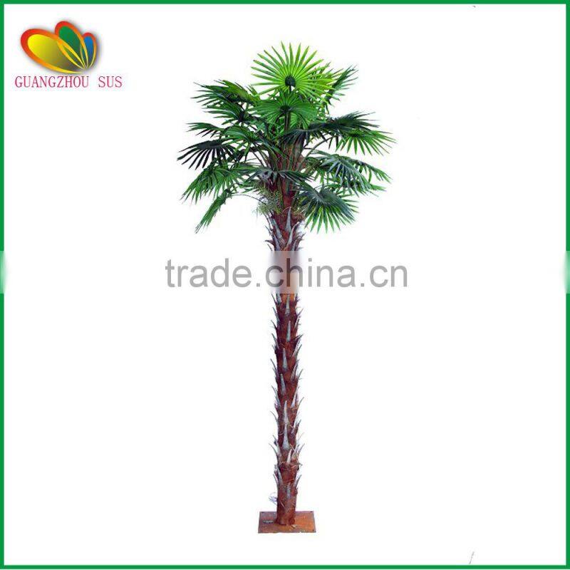 Hot sale artificial fan palm tree indoor home decor artificial palm tree