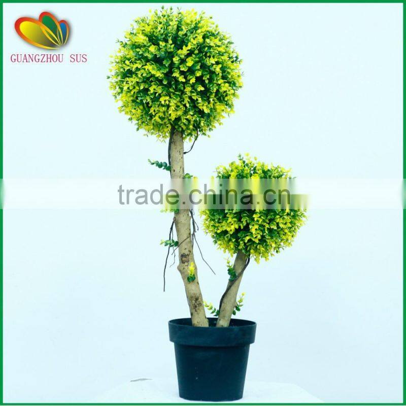 mini artificial topiary frame grass ball tree for interior decoration