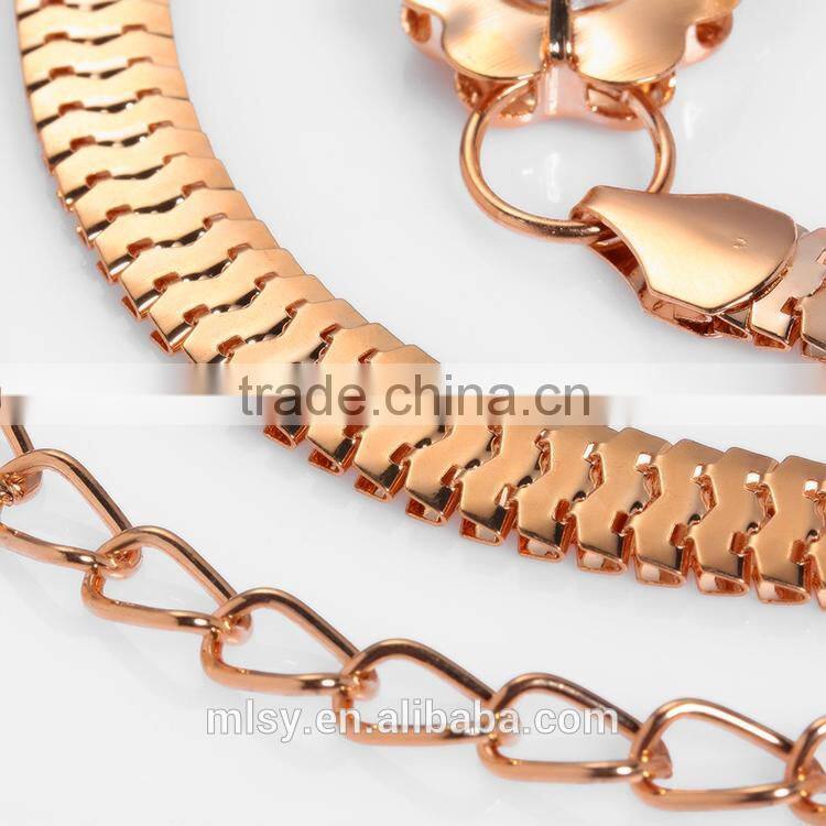 Diamond flower mild steel ornament chain brass link chains Brightness F1-80027