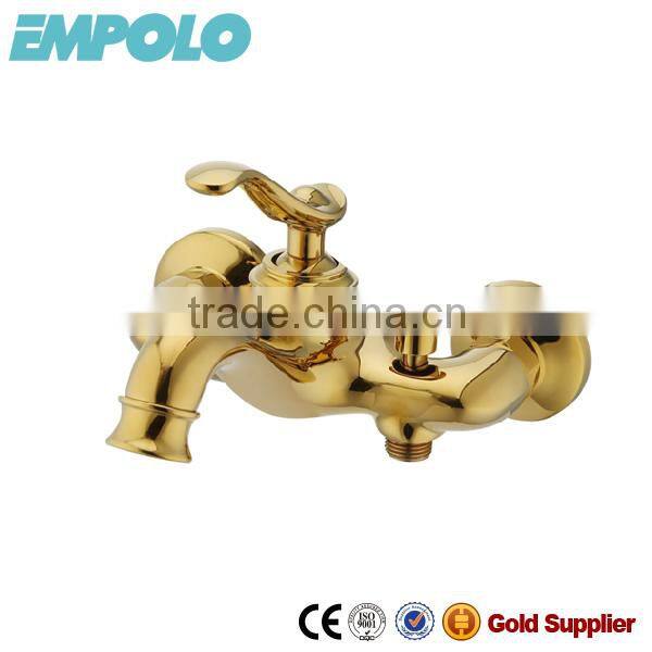 Wall Mounted Gold Color Brass Bath Shower Faucet 96 3101G