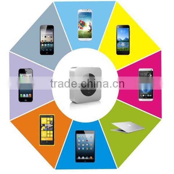 Portable white color TF card handsfree Bluetooth wireless speakers for mobile