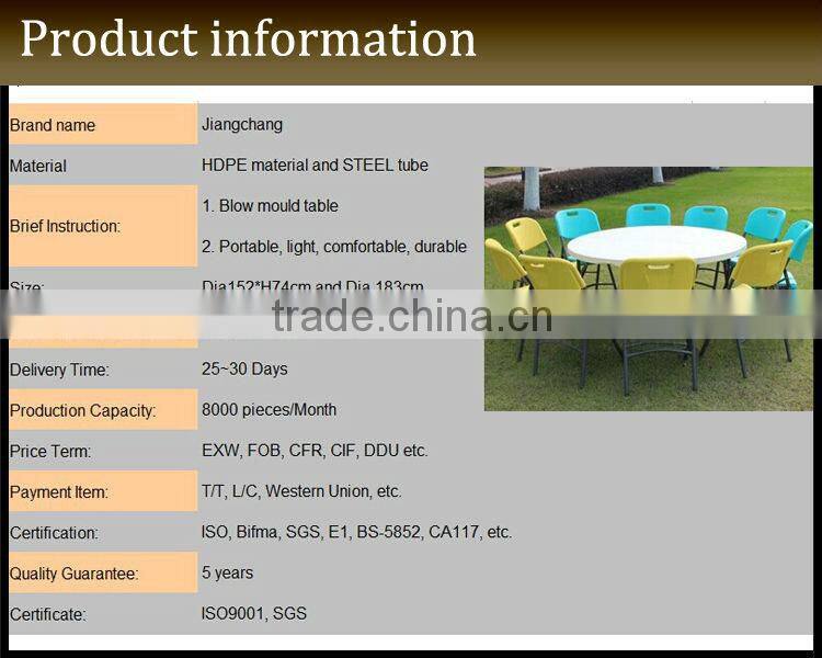 6ft Plastic Outdoor Folding Table And Chair JC-T02
