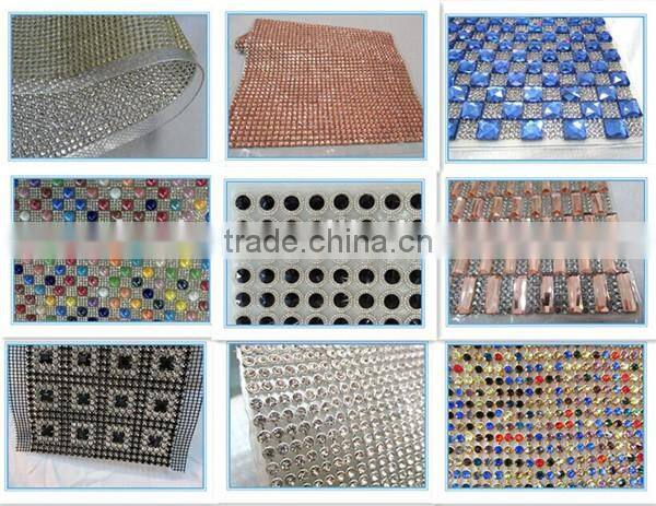 Hot adhesive rhinestone trimming sheet,crystal rhinestone mesh wholesale