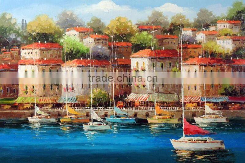 Shu1910 mediterranean landscape oil painting room Decorative