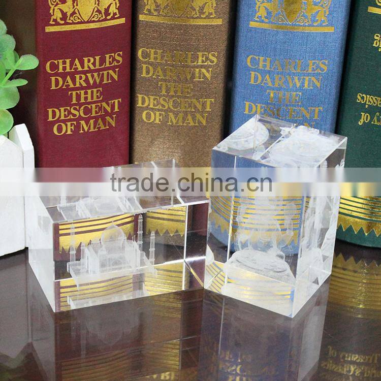 2015 clear cheap 3d crystal laser engraving gift