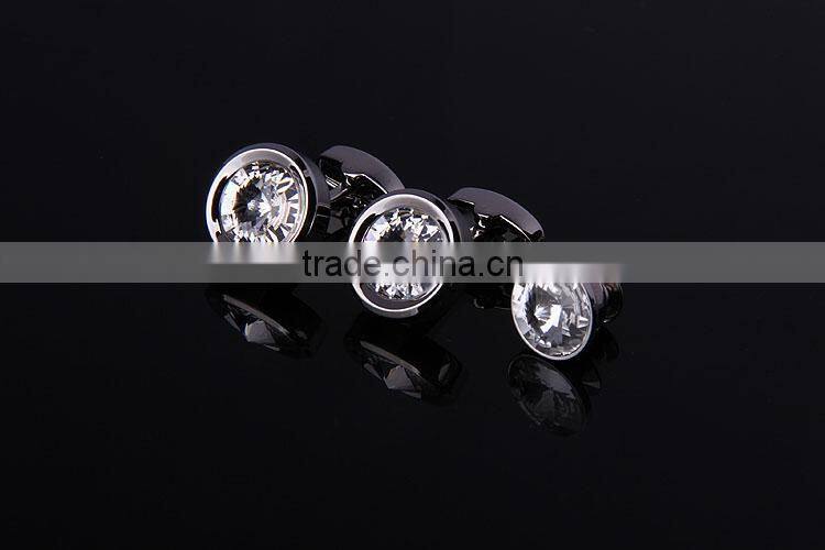 Wholesale crystal cufflink and collar button set