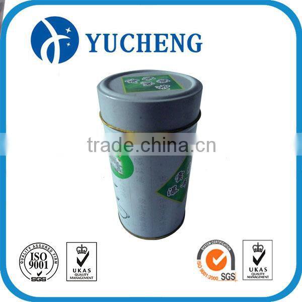 hangzhou wholesale round metal good sealing tea tin can