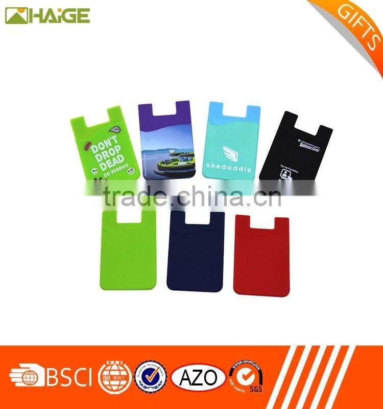 Professional custom silicone card holder print for smartphone