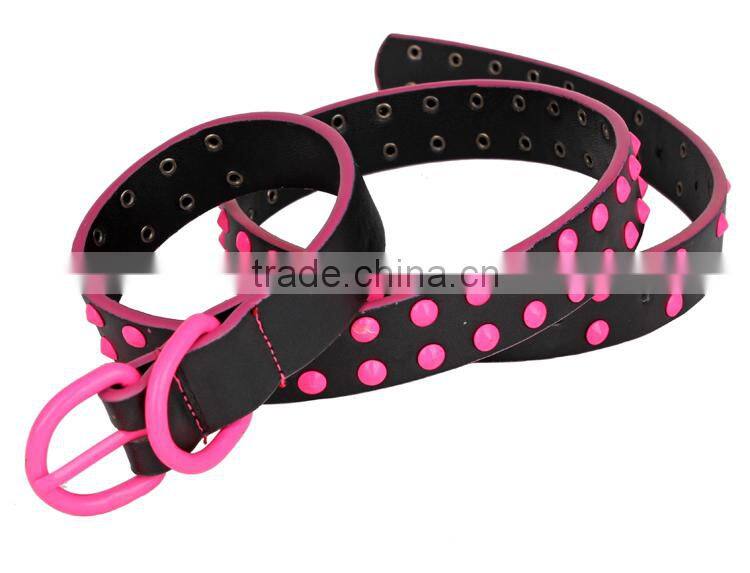 Hot sale woman's genuine cowhide leather belt