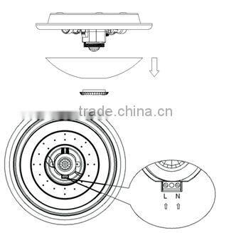 ES-PL01C LED ceiling lamp with motion sensor