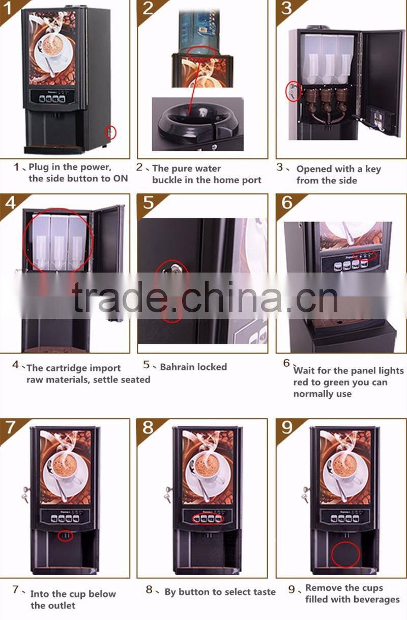 Professional instant drink vending machine