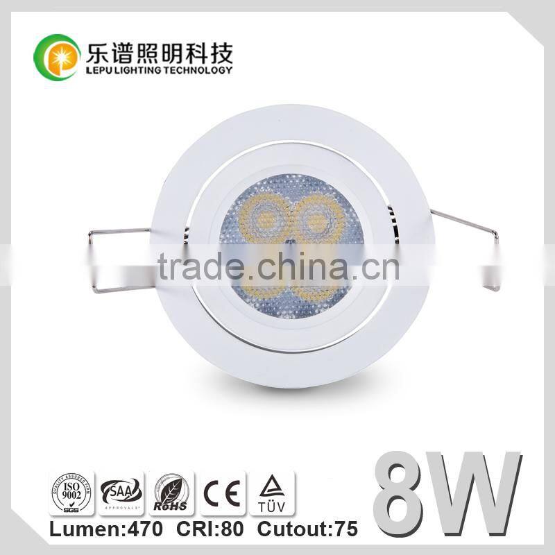 Recessed Orientable 8W LED SEMI Downlight Celling Light for Store Energy Saving