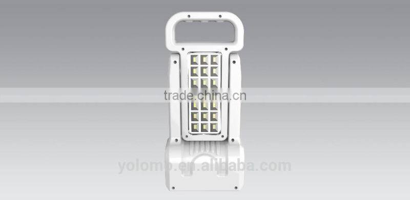 Solar interface rechargeable led emergency light with torch 3200mah