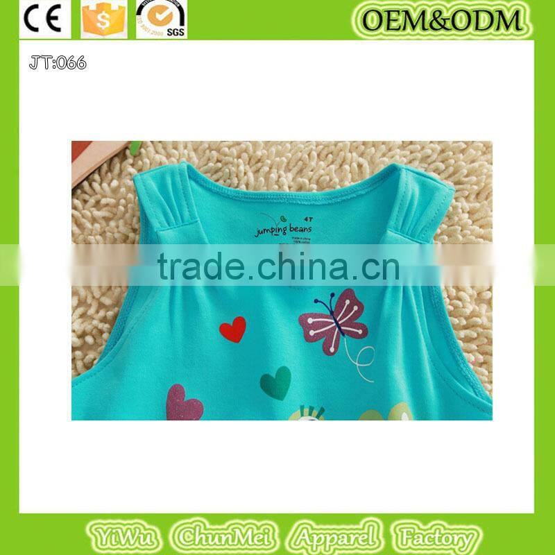 2015 Crocodile t-shirt Sleevelessr t-shirt girl t shirt baby clothes wholesale price organic kids