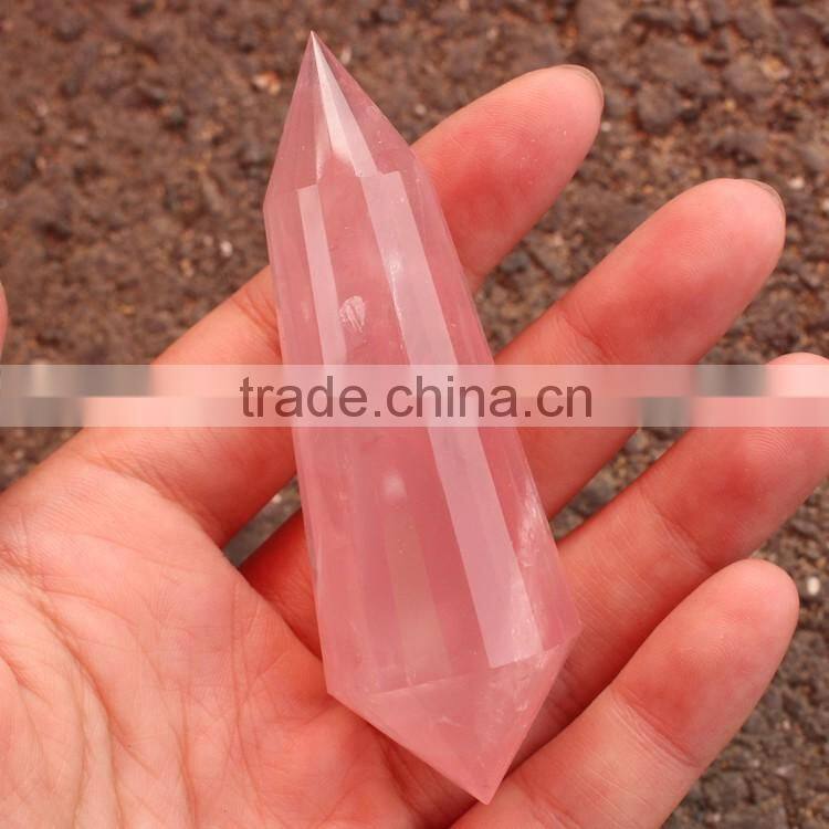Rose Quartz 24-Faceted Vogel Pencil Points