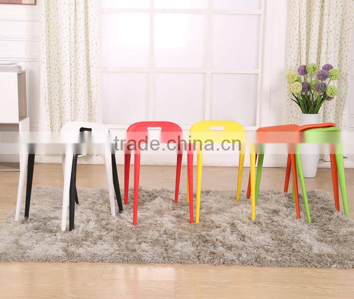 Modern Home Furniture Colorful Stackable Plastic Side Stool