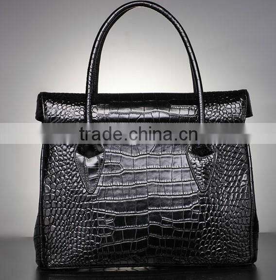 Luxury fashion brand leather ladies and girls office shoulder and tote handbag