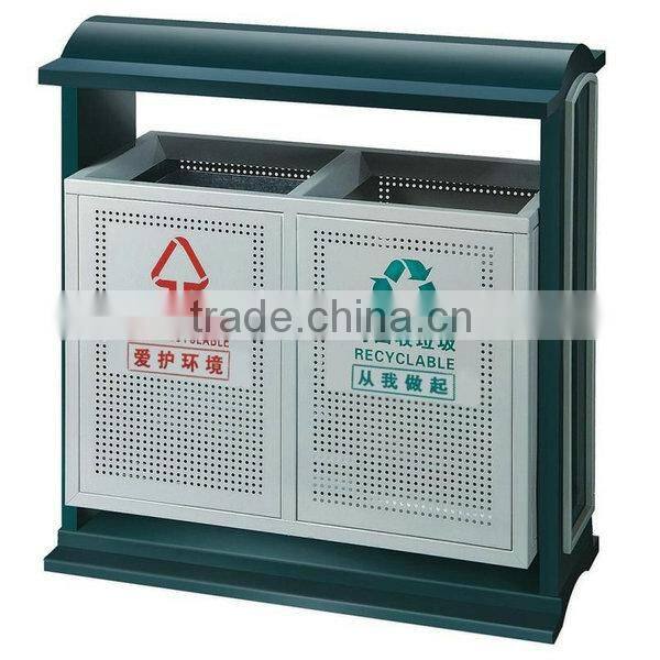 Outdoor Metal Wire Trash Bin/Garden Large Dustbin Type/Industrial Rubbish Bin