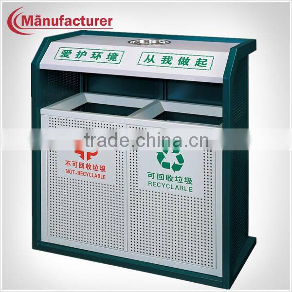 Outdoor Metal Wire Trash Bin/Garden Large Dustbin Type/Industrial Rubbish Bin