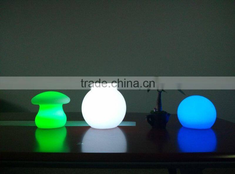 indoor battery led operated mushroom table lamp