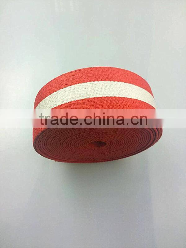 Custom printed 2 inch Colored Stripe Polypropylene Webbing for Luggage Strap & bag belts