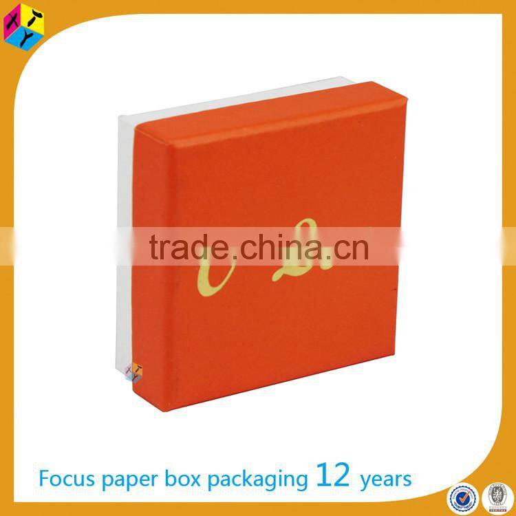 Orange paper packaging gift fancy jewellery box
