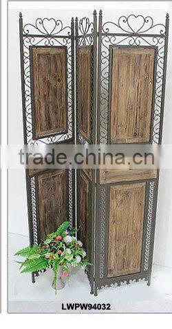Water Paint Handmade Doors Fold Shutter Antique Wooden Screens