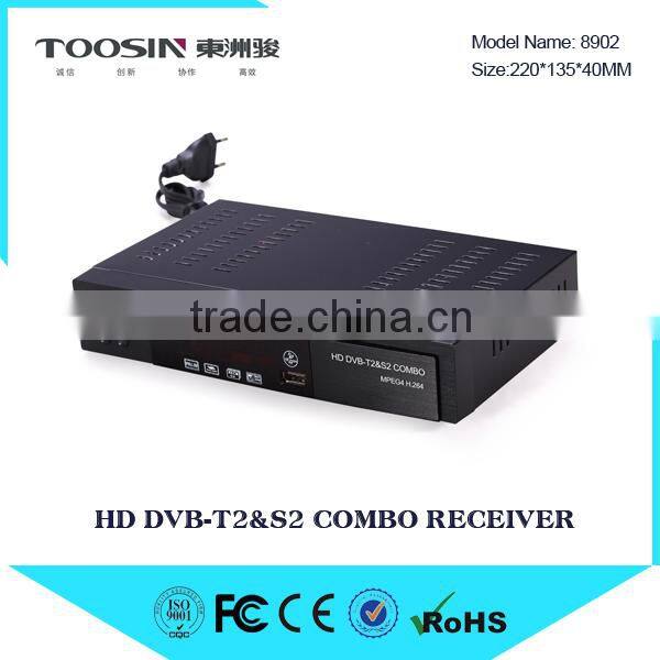 100% original factory product!!!HD combo dvb-s2 dvb-t2 satellite receiver