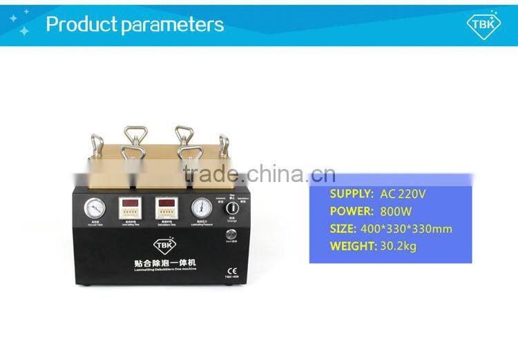 Updated version 2 in 1 lcd glass vacuum laminating with air bubble film foam removing machine for laminating