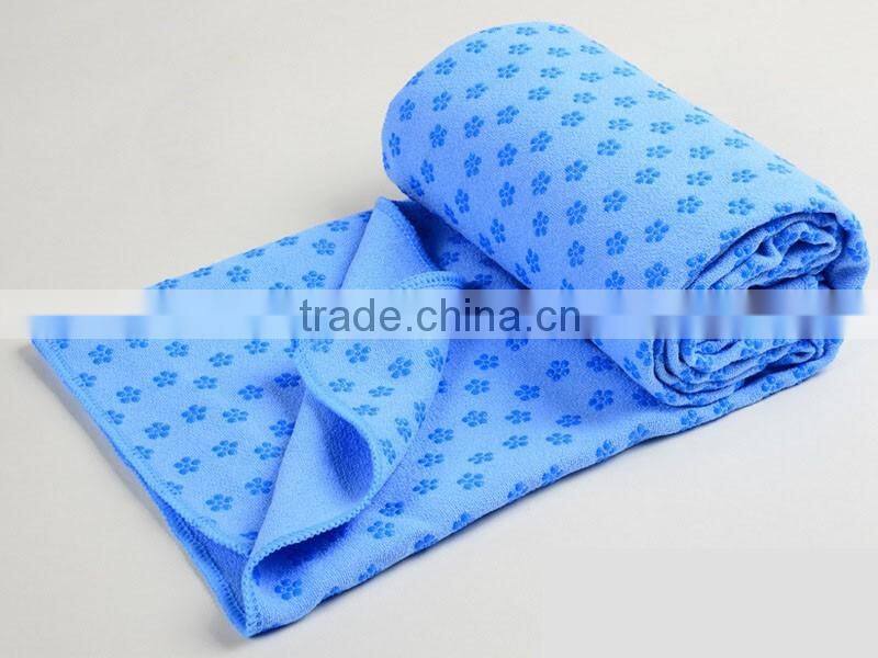 Wholesale Custom Logo Anti-slip Fibre Folding Yoga Mat Towel