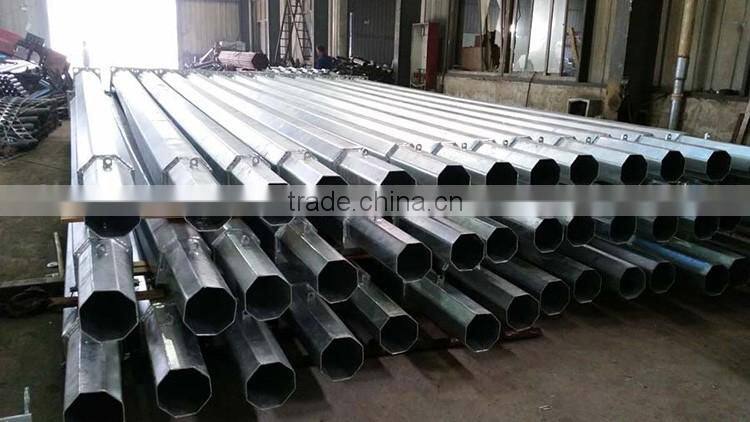 street pole steel pole price galvanized street lighting pole 12m