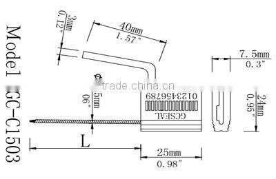 Container Cable Seal (C1503) With Double Locking