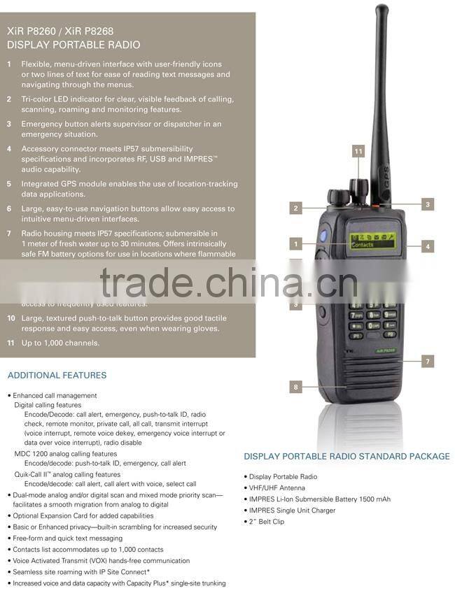 Walkie Talkie XiR P8260 Portable Two Way Radio