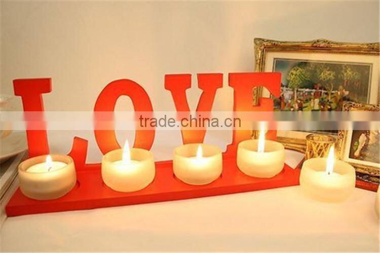 Romantic LOVE Candlestick ,Wooden Candle Holder , Valentine's Day Wedding Candlestick