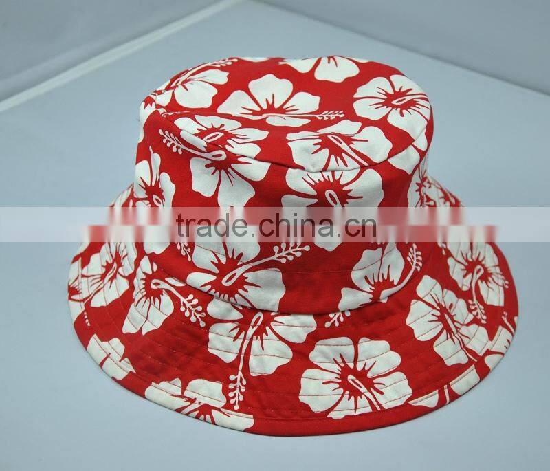 fashion cotton embroidered checked bucket hat