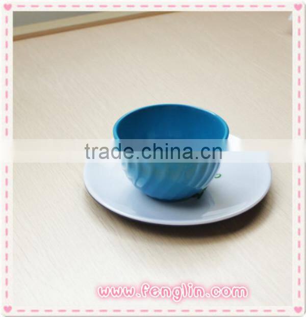 melamine tea cup saucer, custom printed tea cup and saucer
