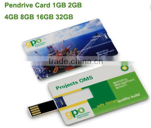 Credit card usb flash drive wholesale customize any usb pendrive