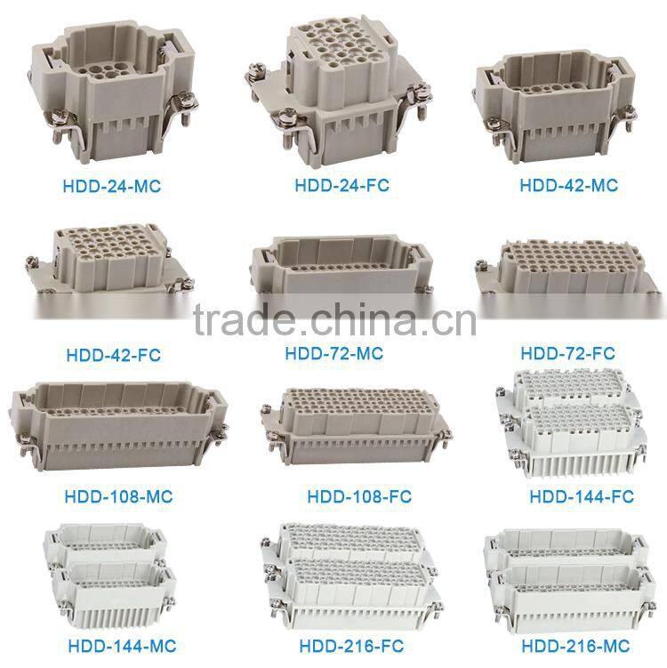 HDD Series Polycarbonate Material Inserts Heavy Duty Connector