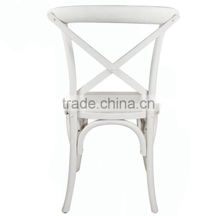 Wooden Antique Cross Back Dining Chair/Wedding Chair/white chair