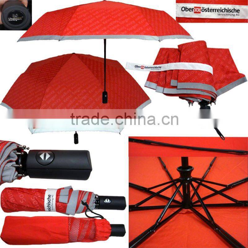 red 3 folding super mini lady fancy design umbrella