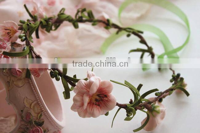Fabulous hand-made girls flower head garlands for Wedding Prom Party And Christmas Decoration