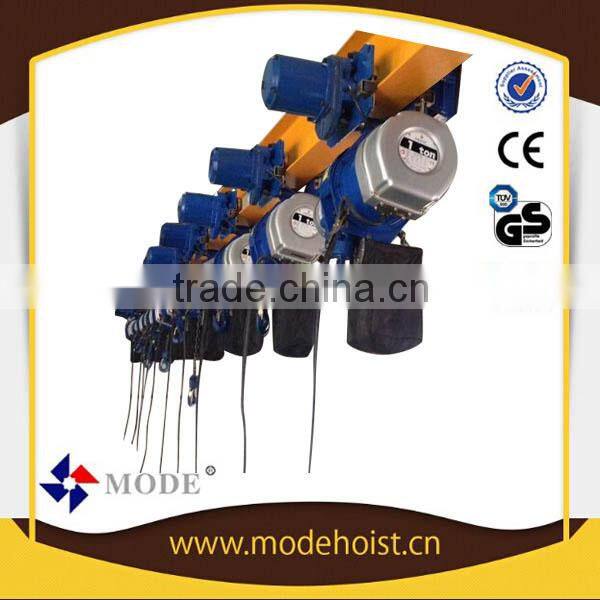 China supplier electric chain hoist with electric trolley,best electric chain hoist made in china