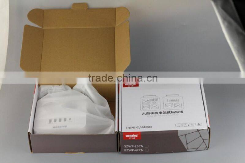 CE ROHS approved safe to use 4 usb schuko outlets for charging