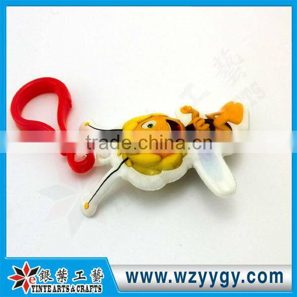 2013 promotional cheap reflective puffy reflective pvc key chains made in china