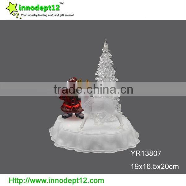 LED acrylic Christmas tree and santa & deer of Christmas decoration