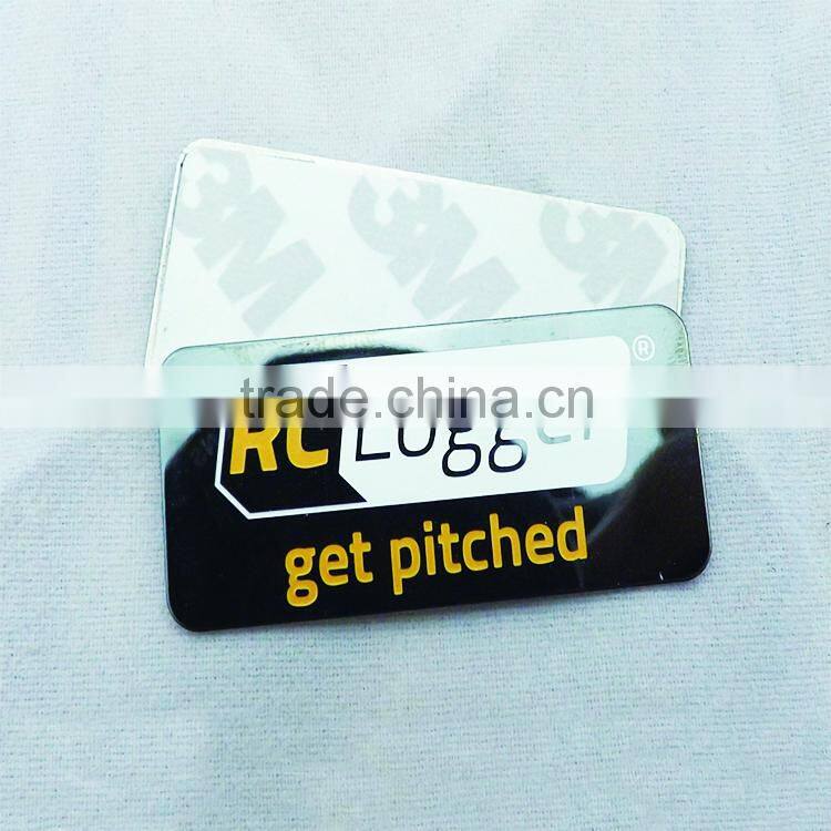 Cheap new coming logo etched stainless steel cards