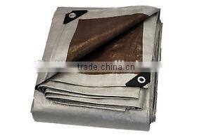 Heavy Duty Brown Silver Tarps,8' x 10' Silver/Brown Heavy Duty Tarp - Finished Size